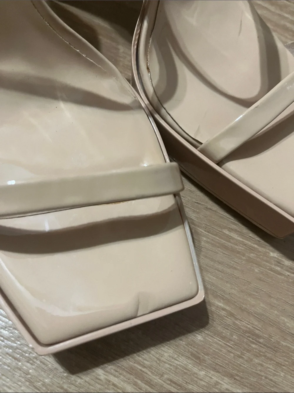 Jeffrey Campbell Hustler Platform Heeled Sandal in Nude Size 9.5